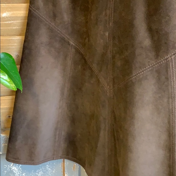 Laundry dark brown front zipper skirt - Picture 6 of 8